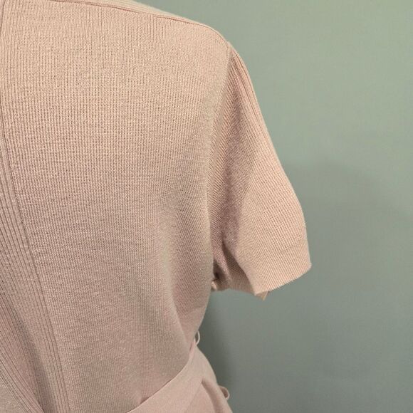 🐢 Torrid Mauve Pink Sweater Knit Self Tie Shift Dress Size 3 - Picture 15 of 17
